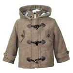 Abrigo de mezcla de lana Montgomery con capucha con forro escocés Mod. 2307 - Gattinoni