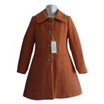 Cappotto classico misto lana tessuto spigato colore arancione - Gattinoni