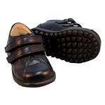 Scarpa in pelle tempo libero chiusura con velcro a strappo - Nonna Magali