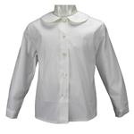 Round-neck shirt in cotton with round collar, rat-tail profile - PettiRosso