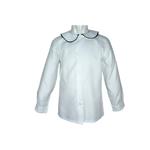 Shirt in warm white cotton M / L round collar with serpentine profile - Magia di Nonna