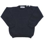 Cashmere pullover / crew neck with left side buttons - Magia di Nonna
