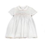 Vestito in cotone ricamato con full smock - Les enfants de Gisele