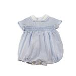 Pagliaccetto in cotone con punto smock e manica corta - Les enfants de Gisele